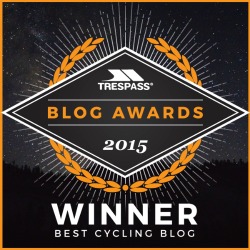  Trespass Blog Awards, Best Cycling Blog 2015 winner, Ordinary Cycling Girl, women's cycling